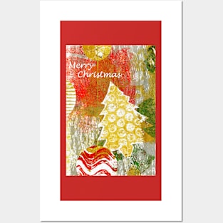 Xmas Card Design 105 in Traditional Colours Posters and Art